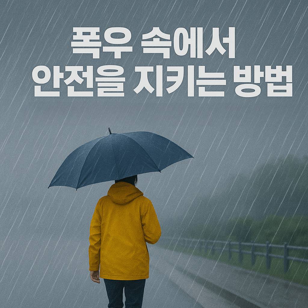 폭우 속에서 안전을 지키는 방법