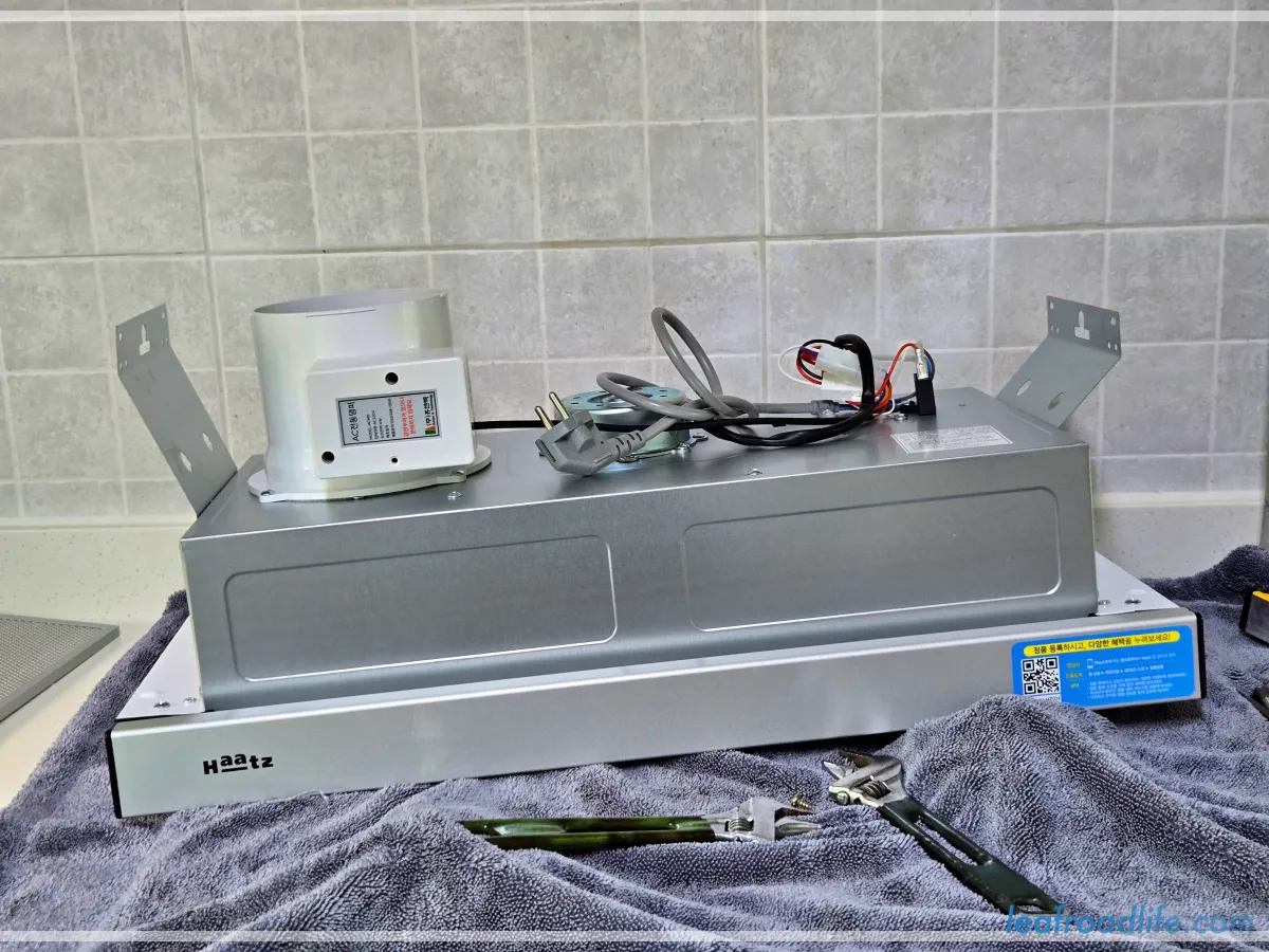 하츠-주방후드-실버-제품-설치전-모습