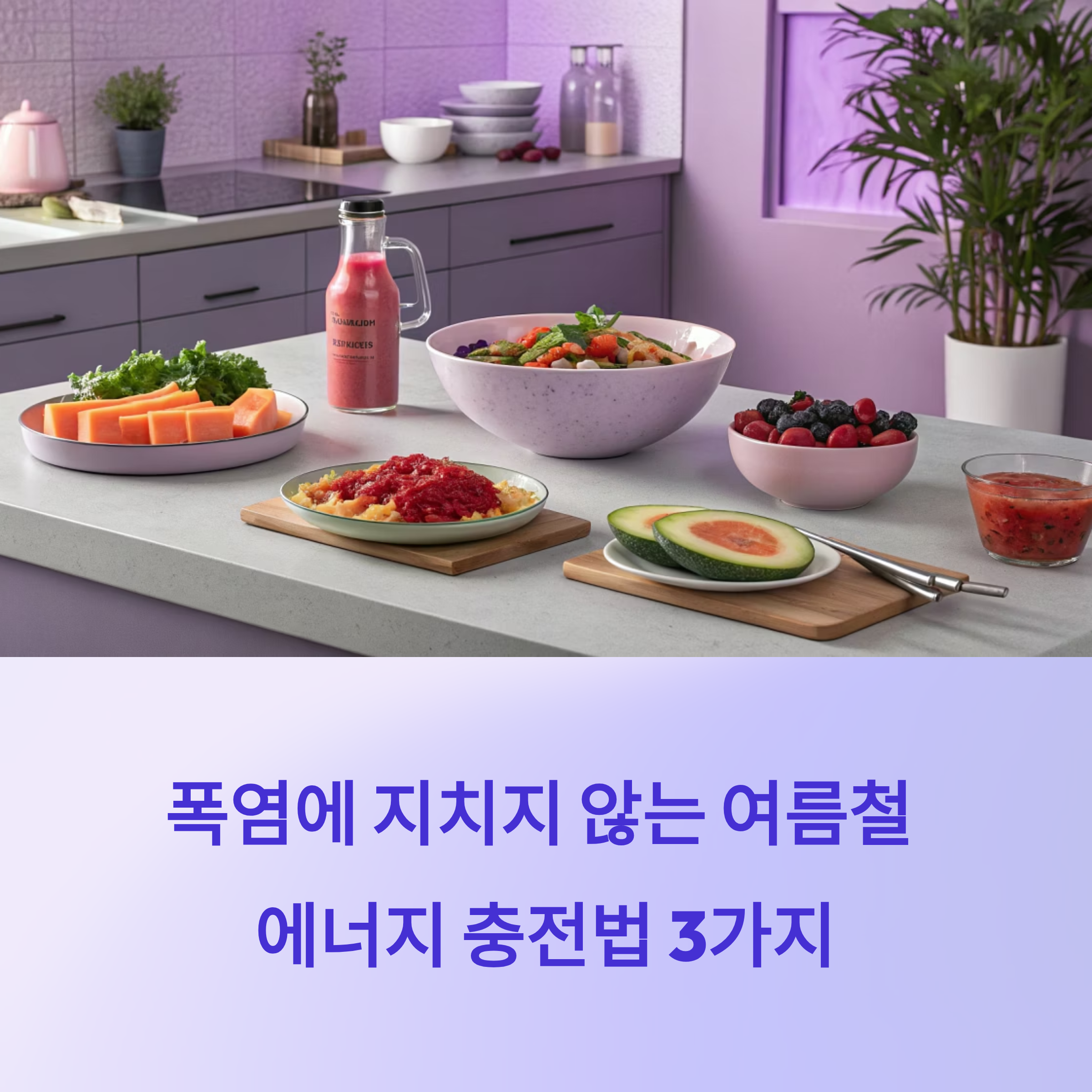 폭염에도 끄떡없는 비밀! 내돈내산 여름철 에너지 충전 식단 3가지