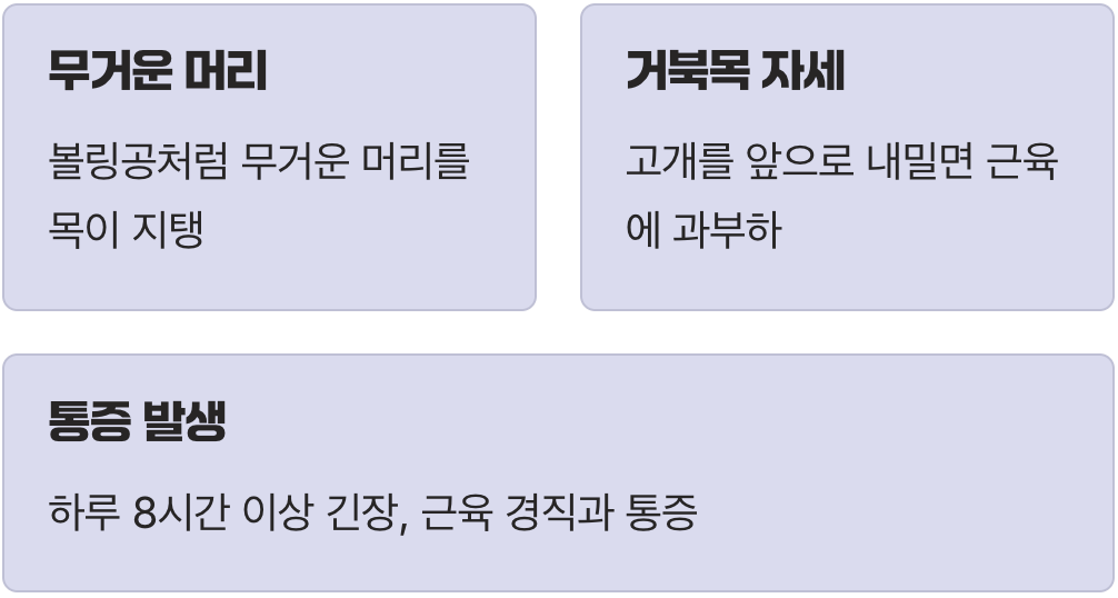 범인은 바로 '거북목'