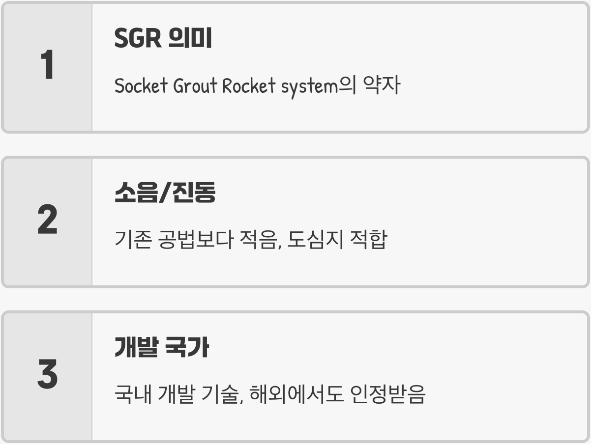 SGR공법이란? 원리부터 장점까지 완벽 정리