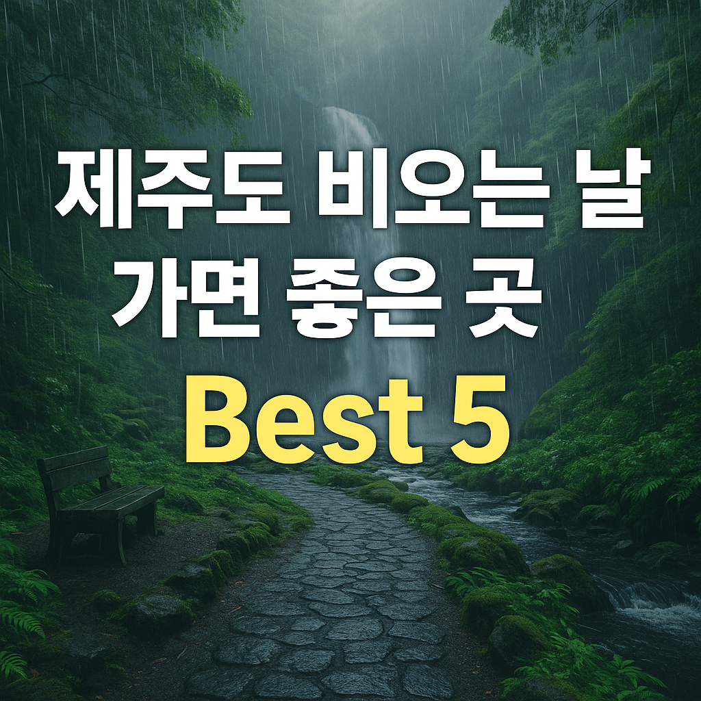 제주도 비오는 날 가면 좋은 곳 Best 5