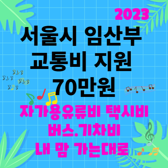 서울시 예비엄마 70만원 교통비지원 받자