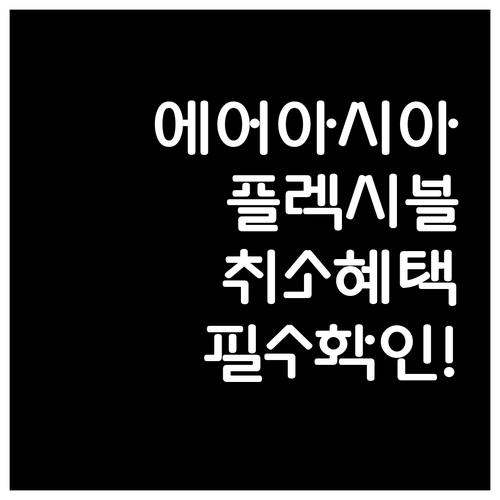 에어아시아엑스 플렉시블 운임 취소 혜..