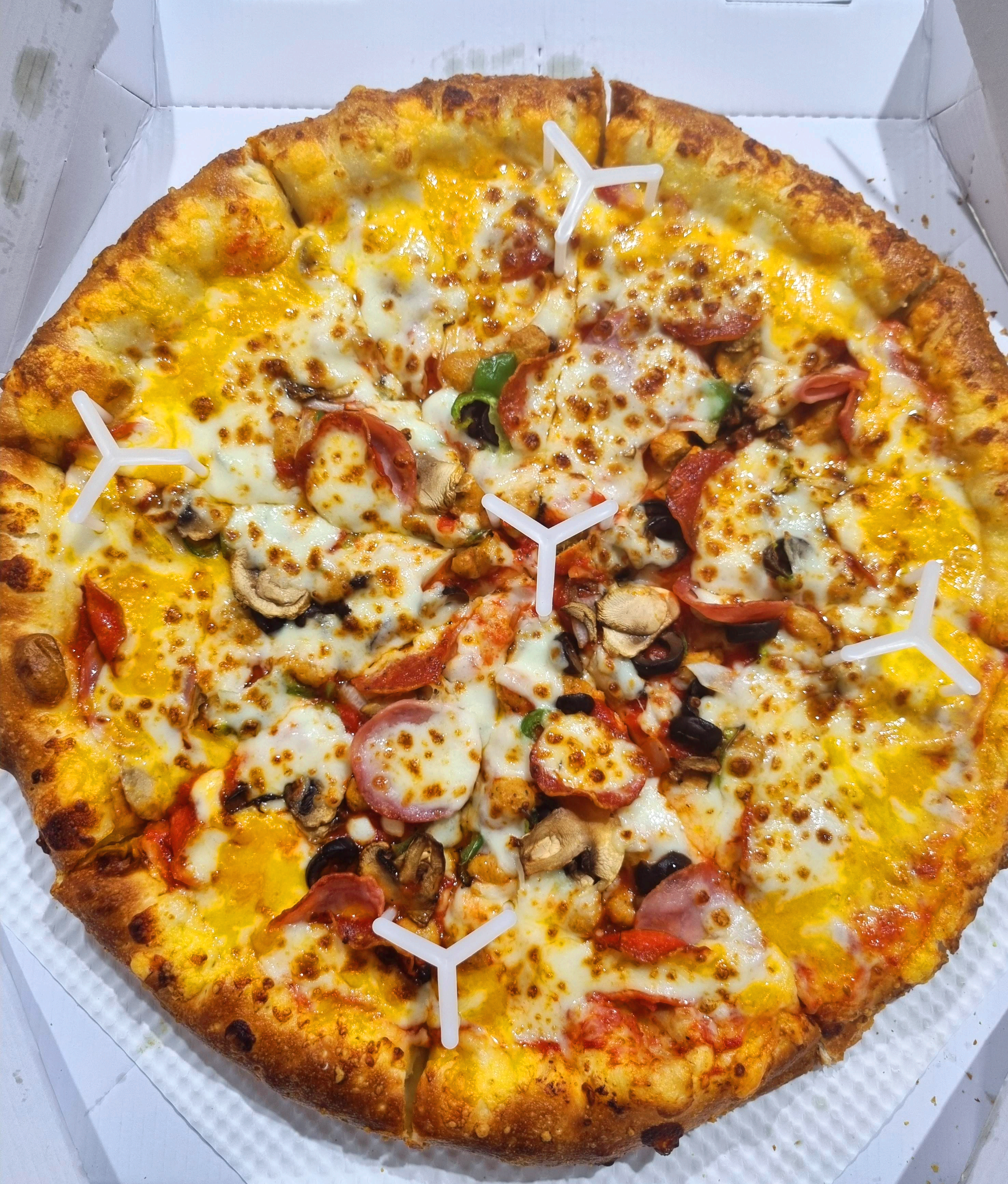 PAPAJOHNS PIZZA 파파존스 수퍼파파스 실물