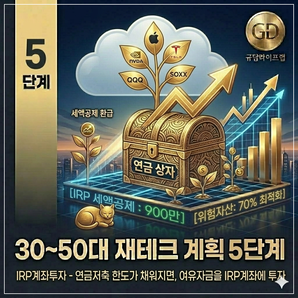 IRP 계좌 투자 방법 및 세액공제 900만원 한도 활용 재테크 5단계 전략