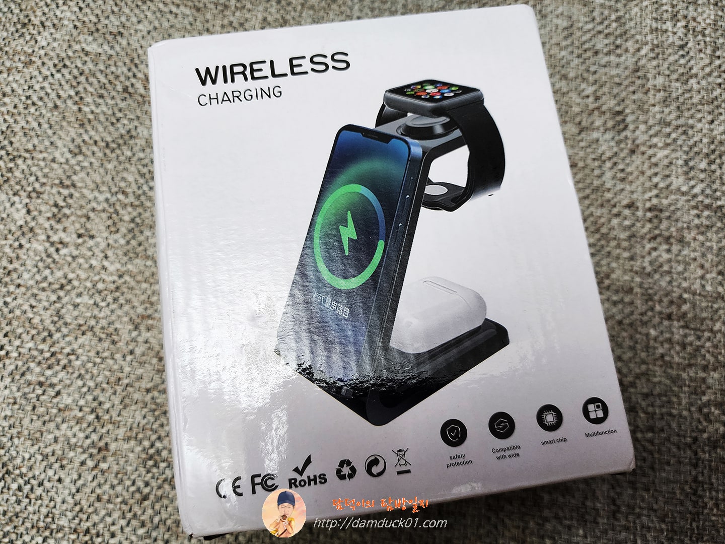 무선 여행용 충전기, 삼성 갤럭시 S23 S22 울트라 워치 6 5/4 액티브 1 2 버즈 2 프로 프로 프로 고속 충전 스테이션, 3 인 1, 30W