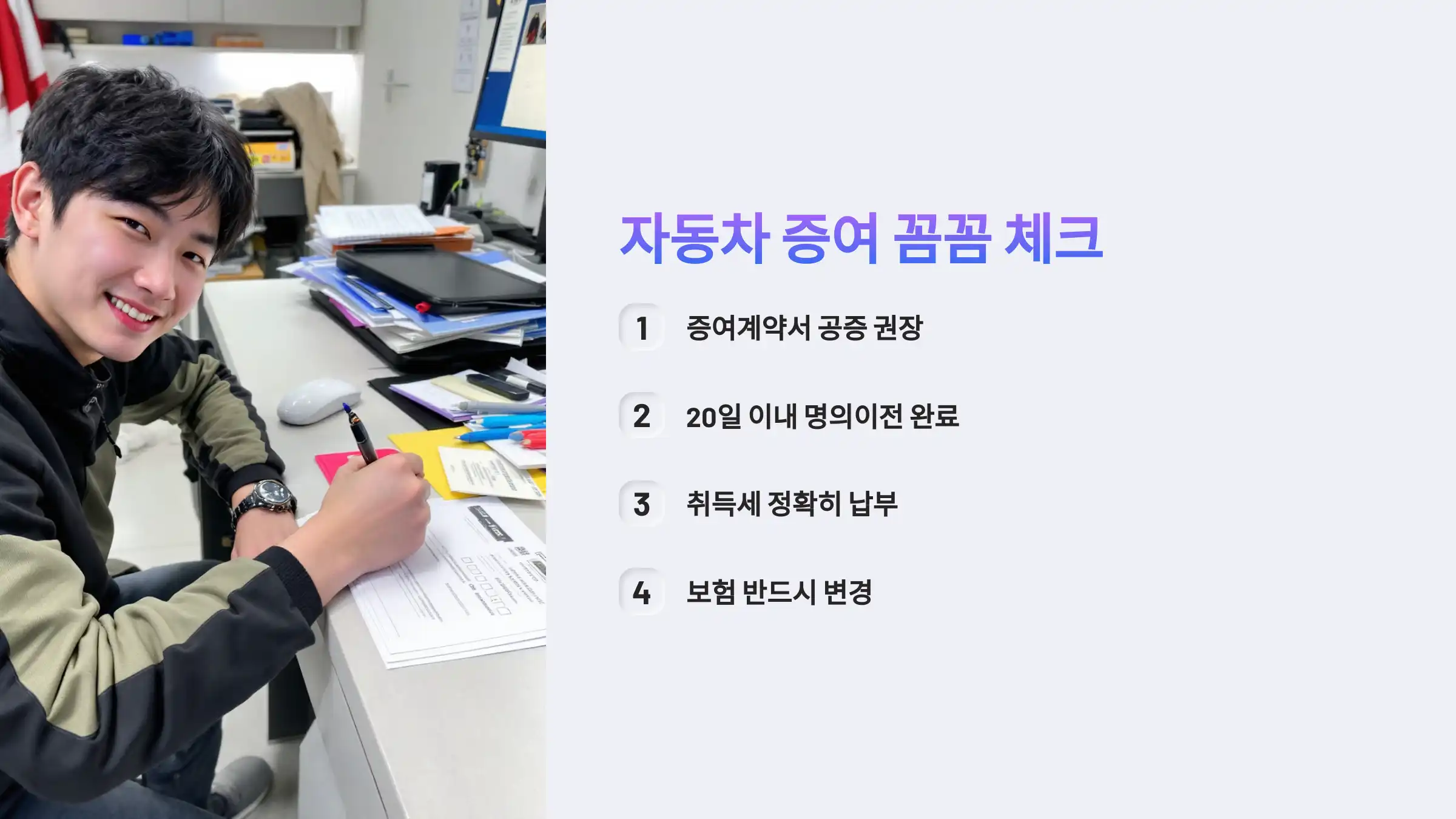 자동차 증여, 꼼꼼한 준비가 핵심입니다