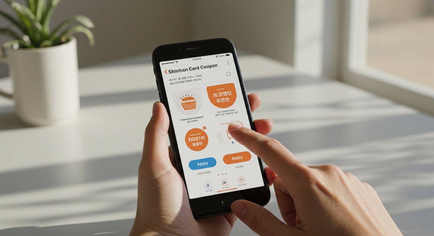 신한카드 SOL페이 앱을 통해 소비쿠폰을 신청하는 모습