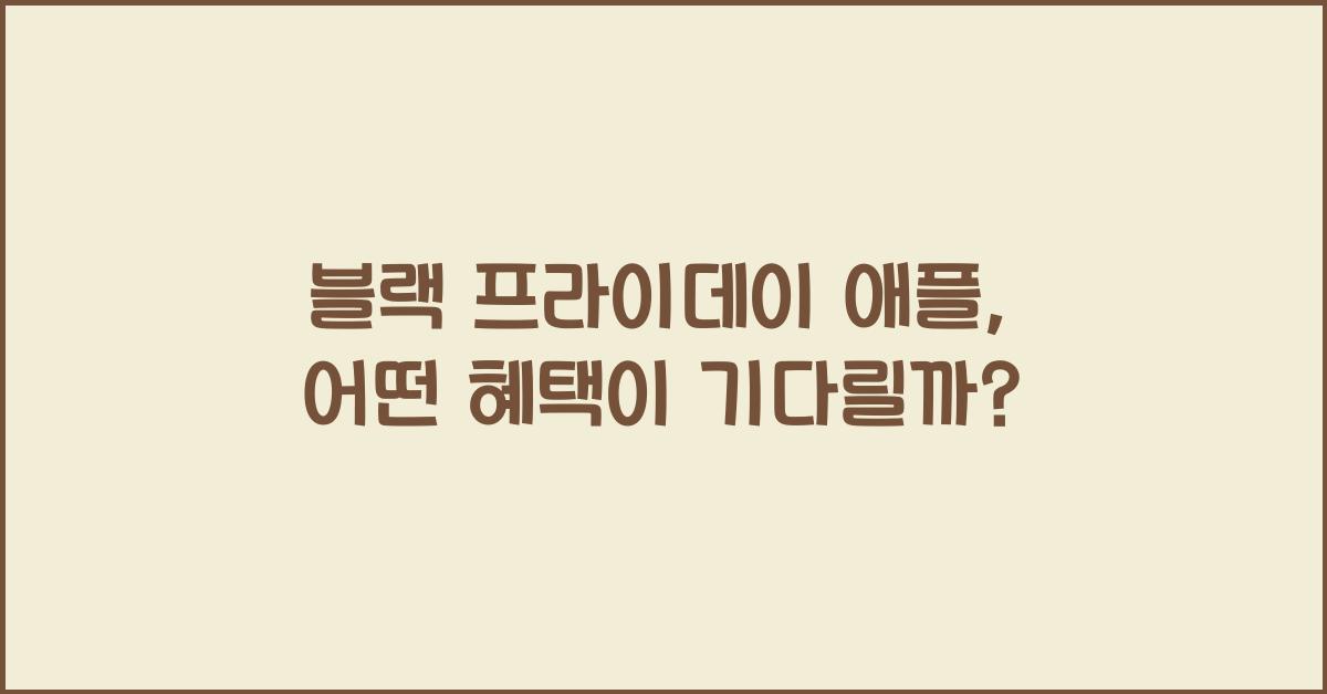 블랙 프라이데이 애플