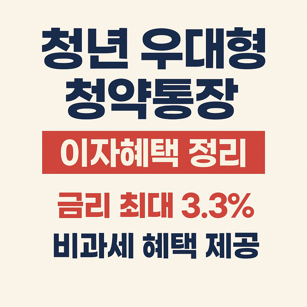 청년 우대형 청약통장 이자혜택 총정리