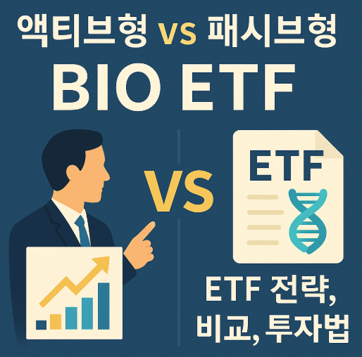 액티브형 vs 패시브형 바이오 ETF (ETF 전략, 비교, 투자법)