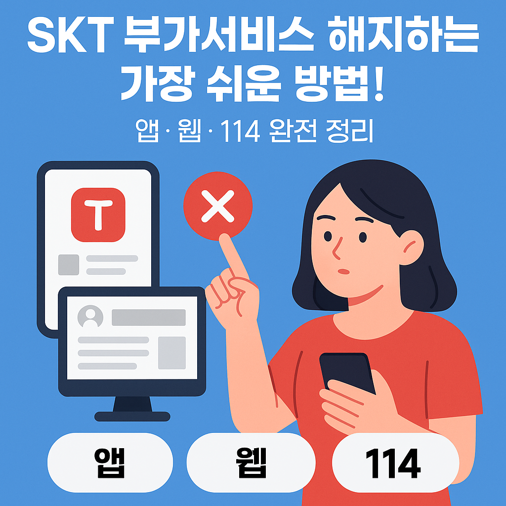 SKT 부가서비스 해지하는 가장 쉬운 방법! 앱·웹·114 완전 정리 관련 사진