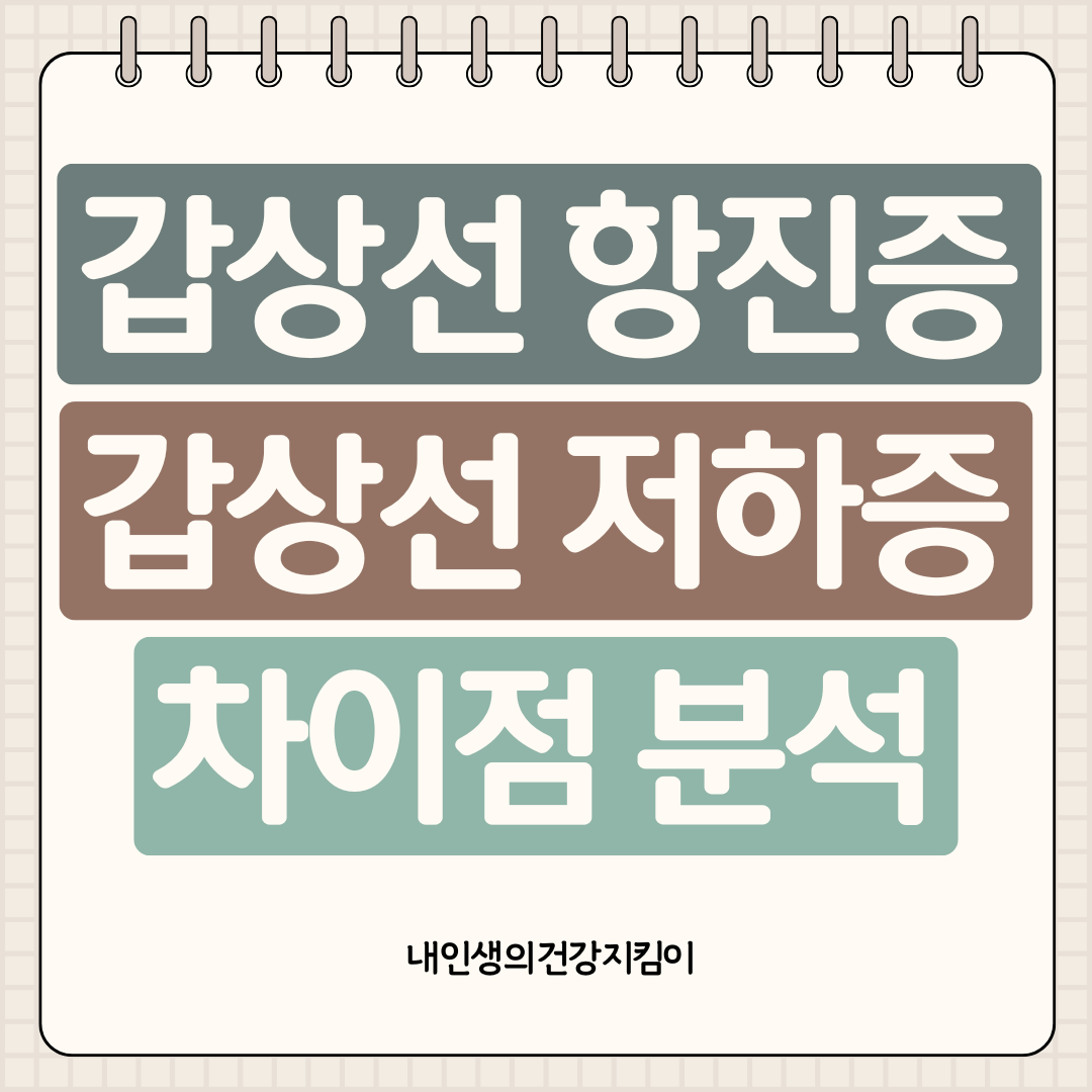갑상선 항진증 저하증 차이