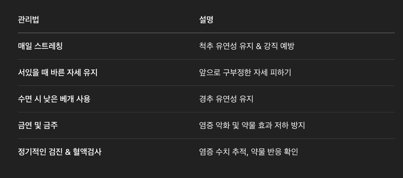 일상 관리법 &amp; 예방법