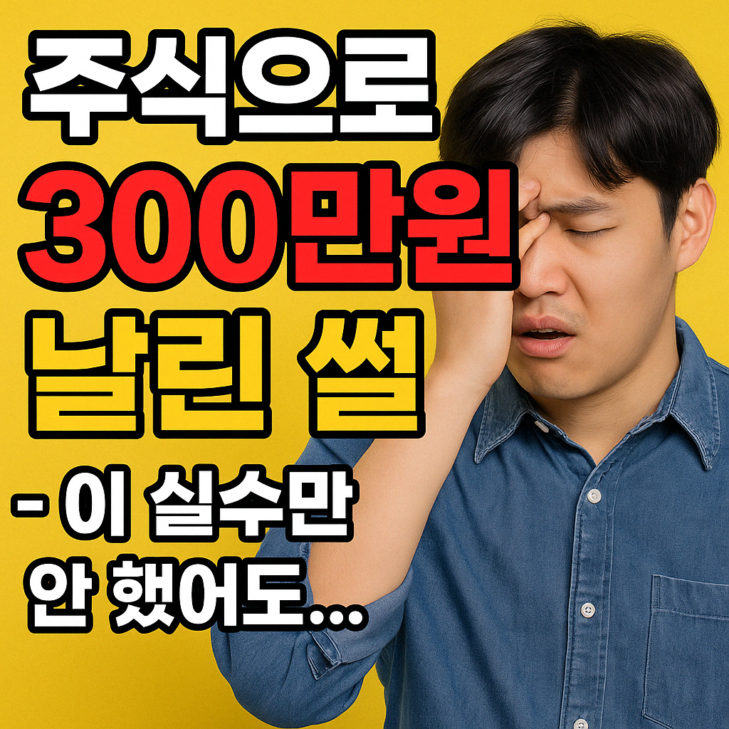 주식으로 300만 원 날린 썰 – 이 실수만 안 했어도…
