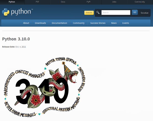 파이선 3.10.0 설치 이미지