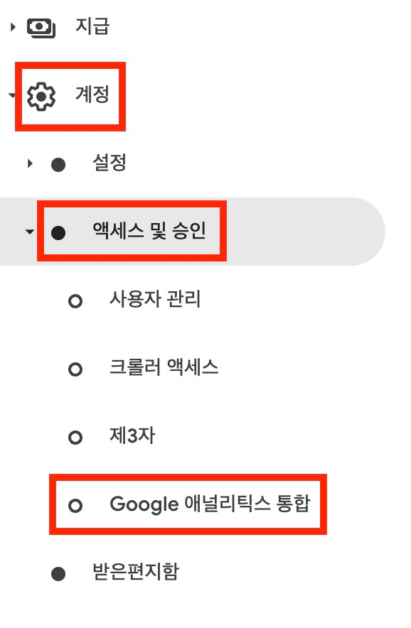 애드센스-애널리틱스-통합-메뉴