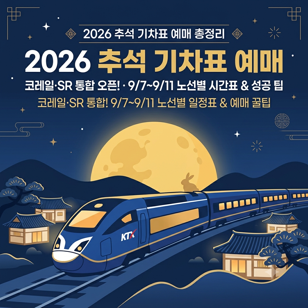 2026 추석 기차표 예매 총정리