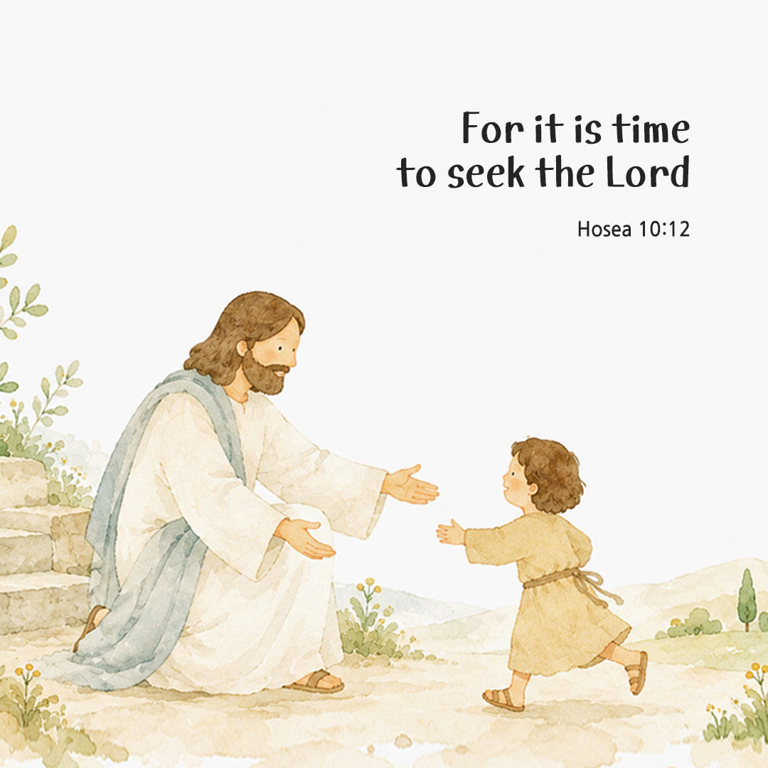 Today's Bible verse card Hosea 10:12 scripture image