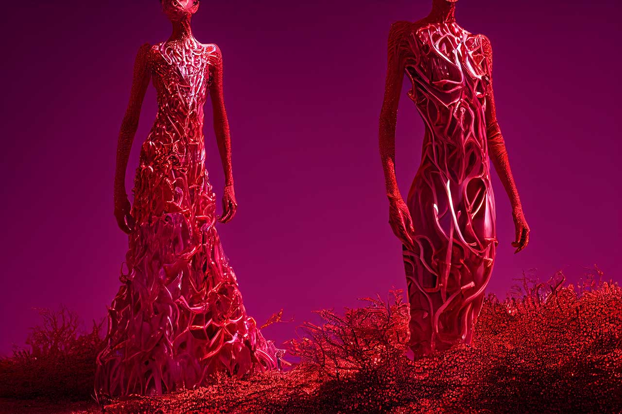 2023년 Pantone Color of the Year를 위한 Huge Inc의 Magentaverse 디지털 이미지