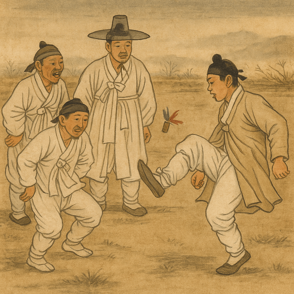 제기차기 겨루기 &ndash; 겨울 들녘을 달구던 민속놀이