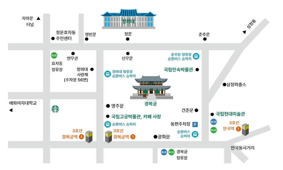 청와대 가는길 약도