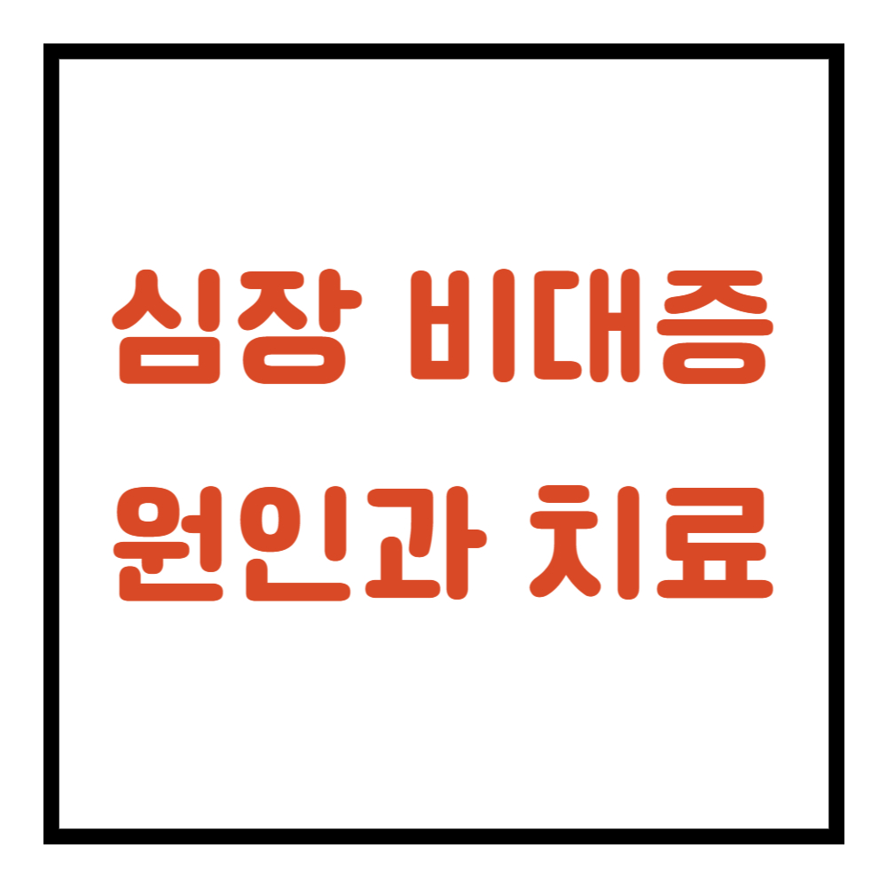 심장 비대증 원인과 치료