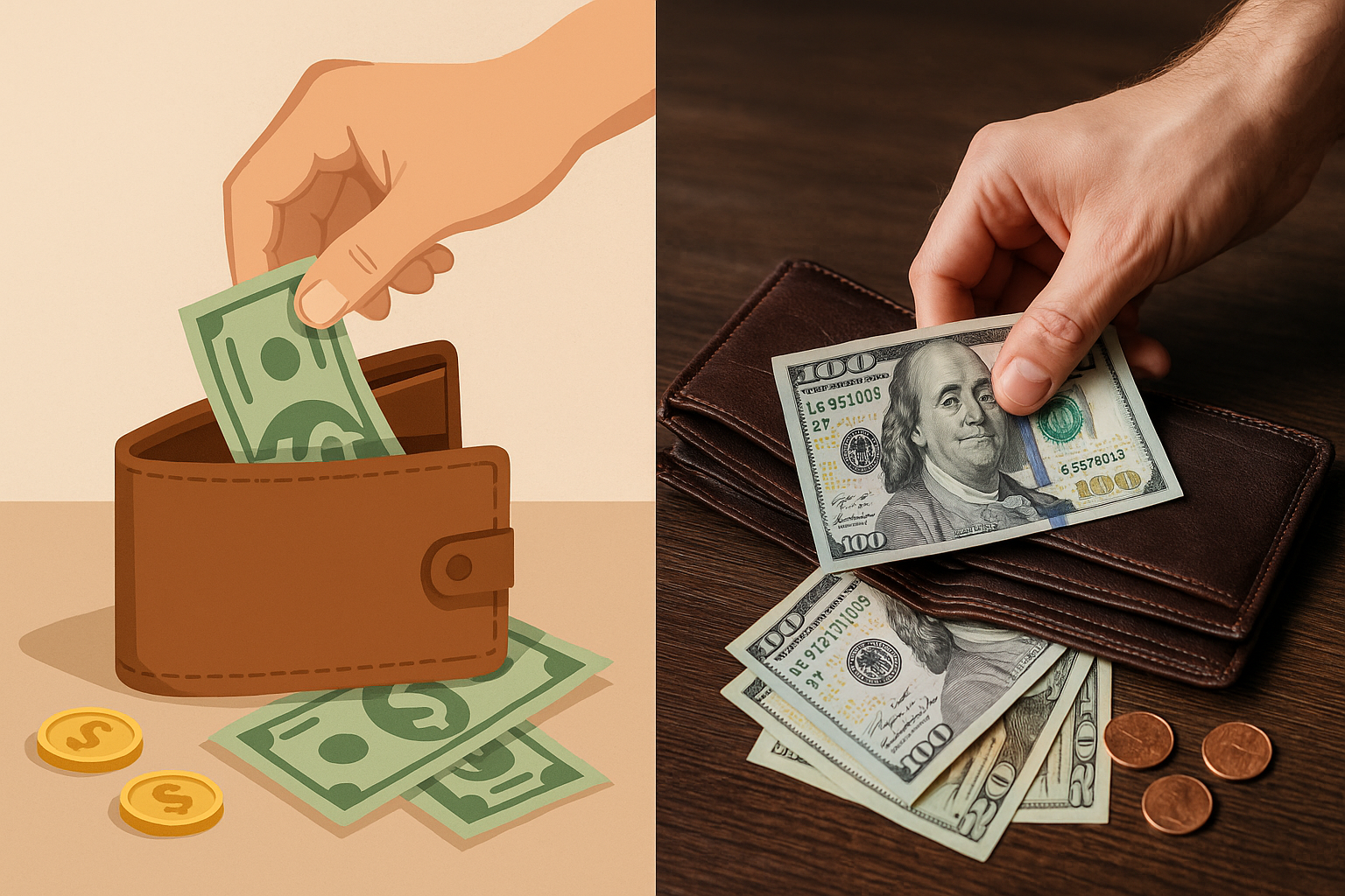 지갑 속 돈 줍는 꿈