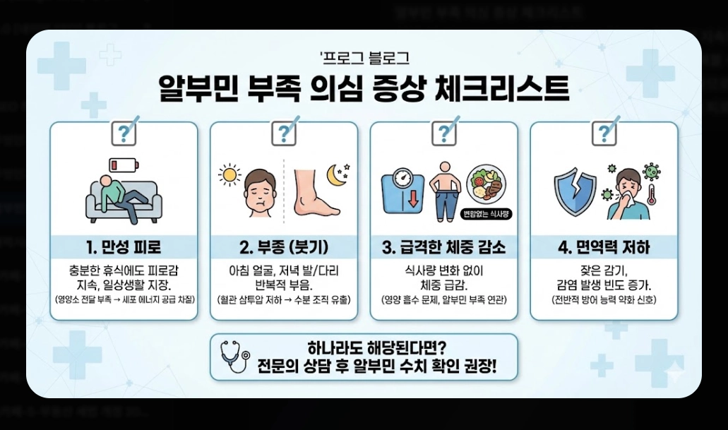 알부민 효능 완벽 분석 [2026 최신] 부족 증상 수치 및 올바른 제품 선택 가이드
