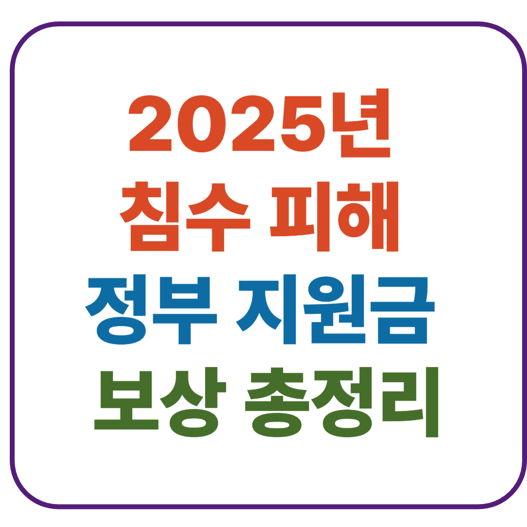 침수피해 정부지원금