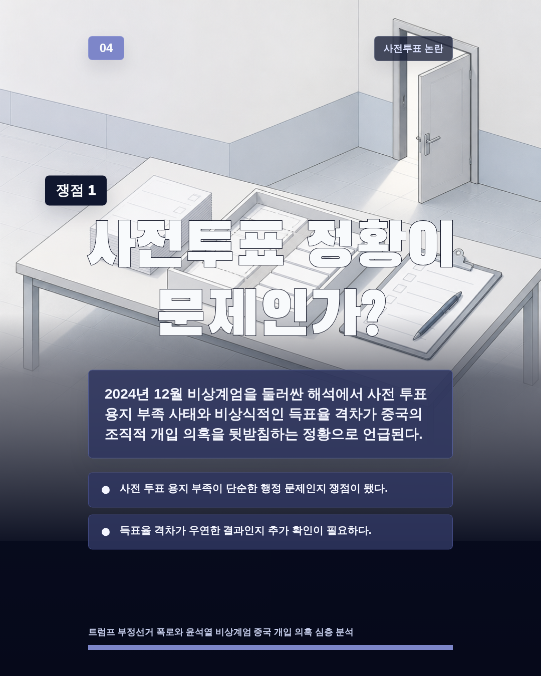 사전투표 정황이 문제인가?
