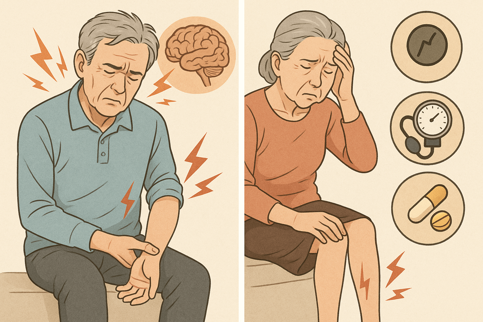 중장년층 팔다리 힘빠짐 전체 글을 표현하는이미지