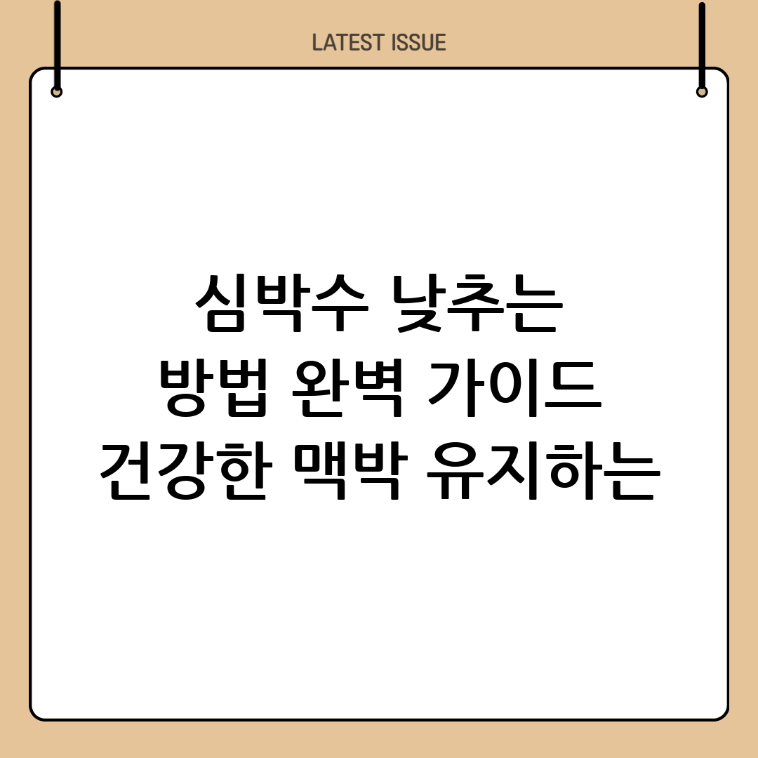 맥박수