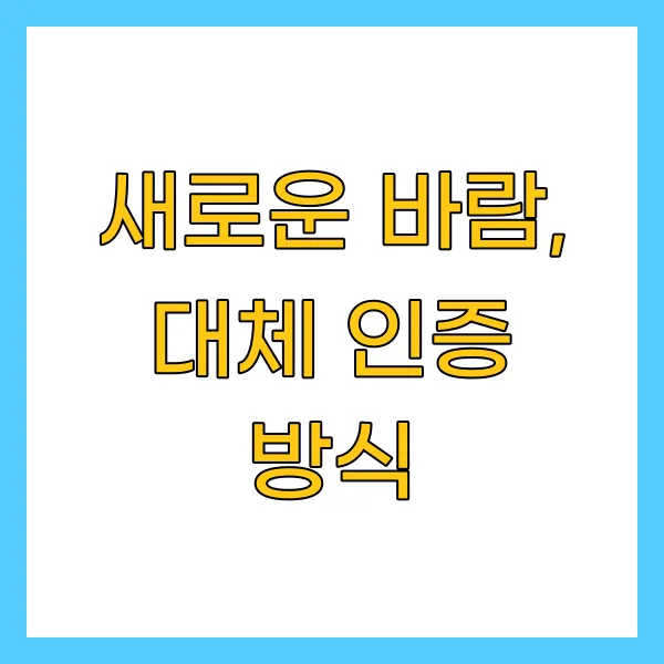 새로운 바람, 대체 인증 방식