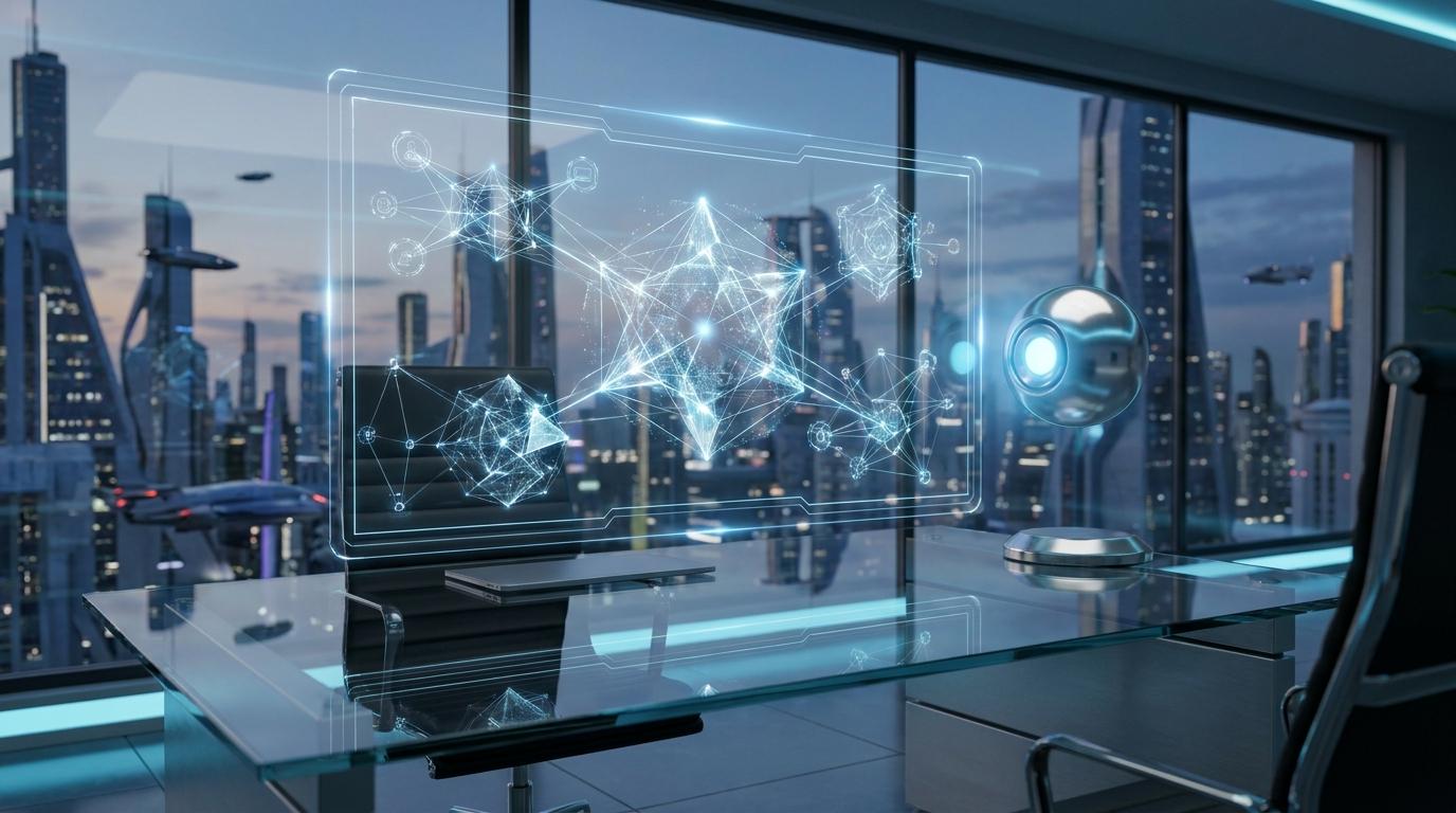 Futuristic workspace