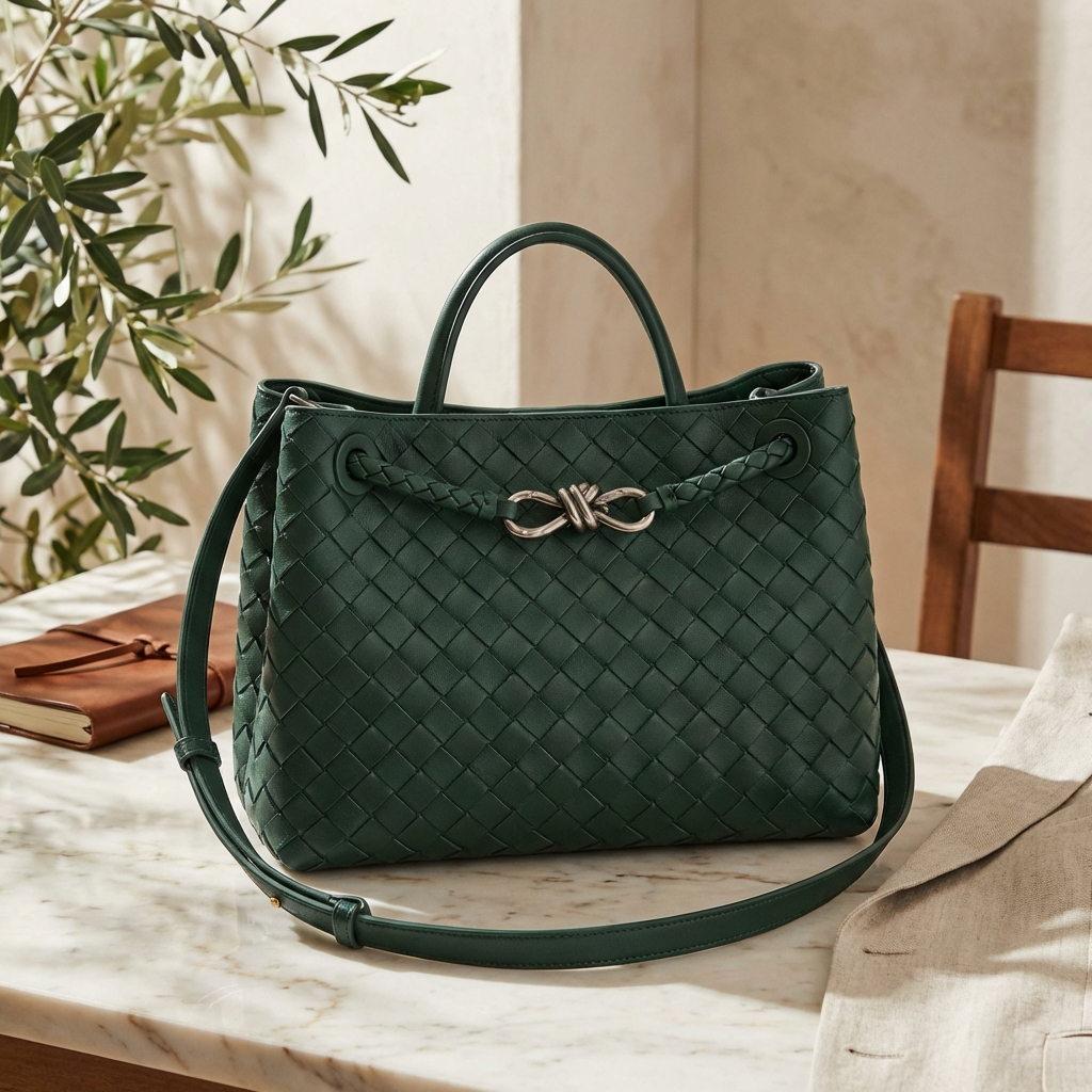 보테가베네타 안디아모 인트레치아토 위빙 토트백