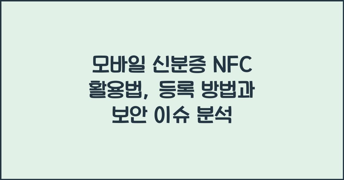 모바일 신분증 NFC