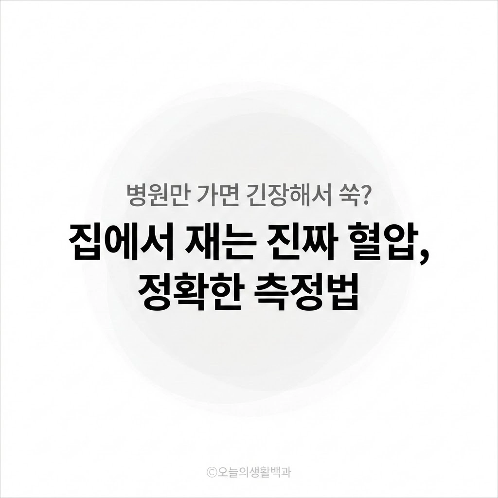 병원만 가면 수치가 높게 나온다면 내 진짜 건강 실력을 확인하는 정확한 측정법