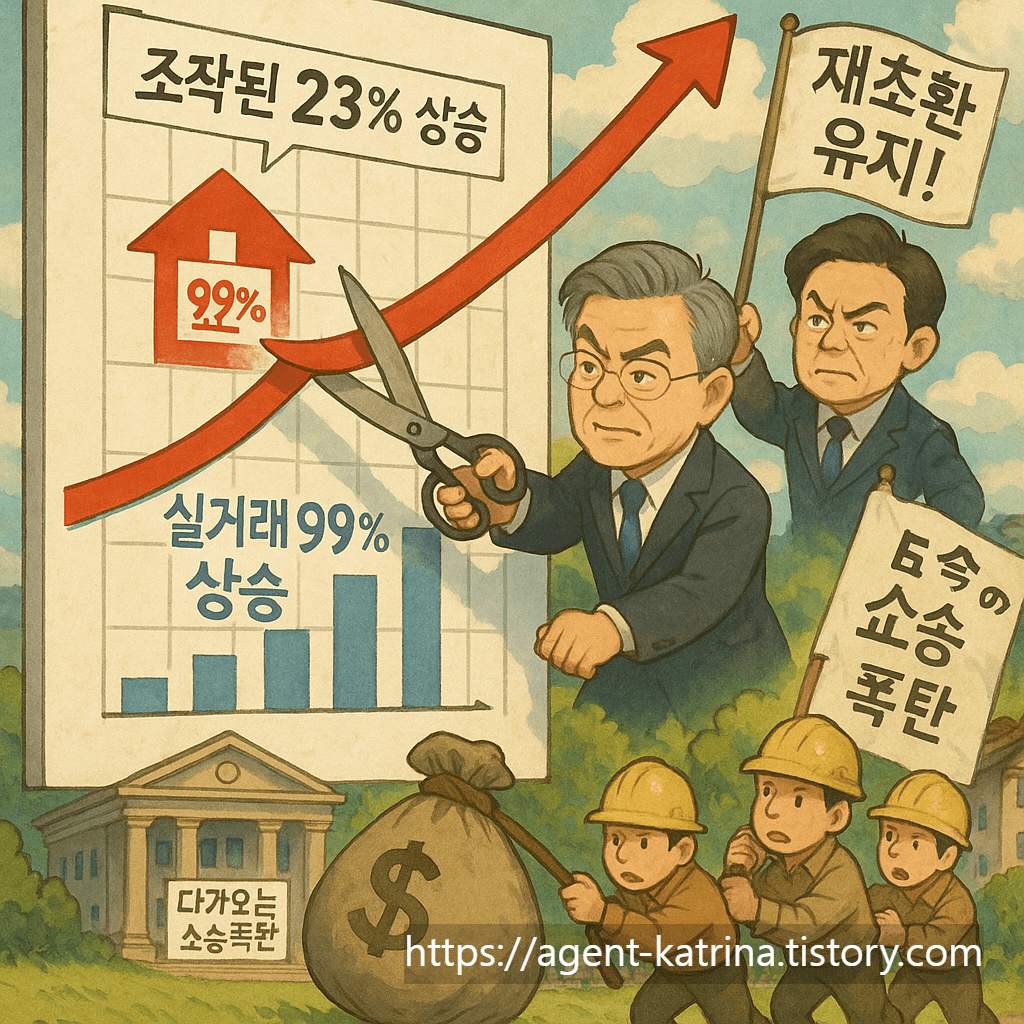 ChatGPT 지브리풍으로 그려본 문재인정부 통계조작