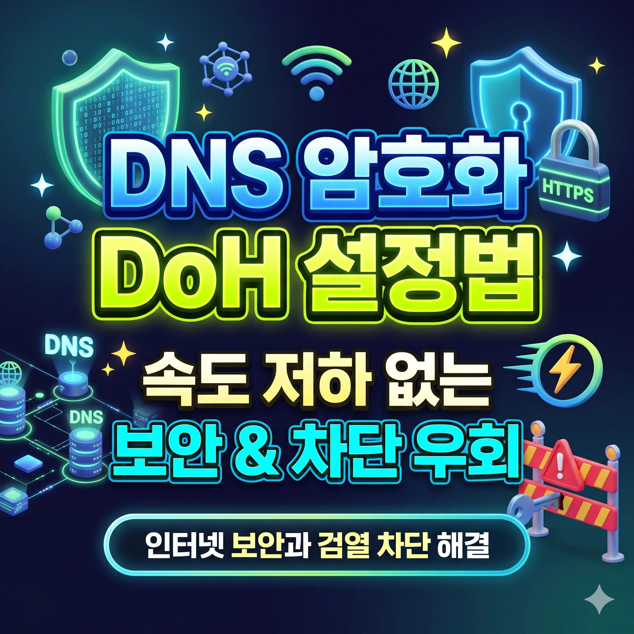 DNS 암호화 DoH 설정법 및 인터넷 속도 저하 없는 보안 DNS 가이드