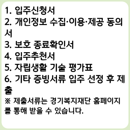 경기도 자립준비청년 주거기반 자립지원
