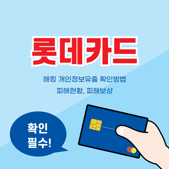 롯데카드 해킹 개인정보유출 확인방법