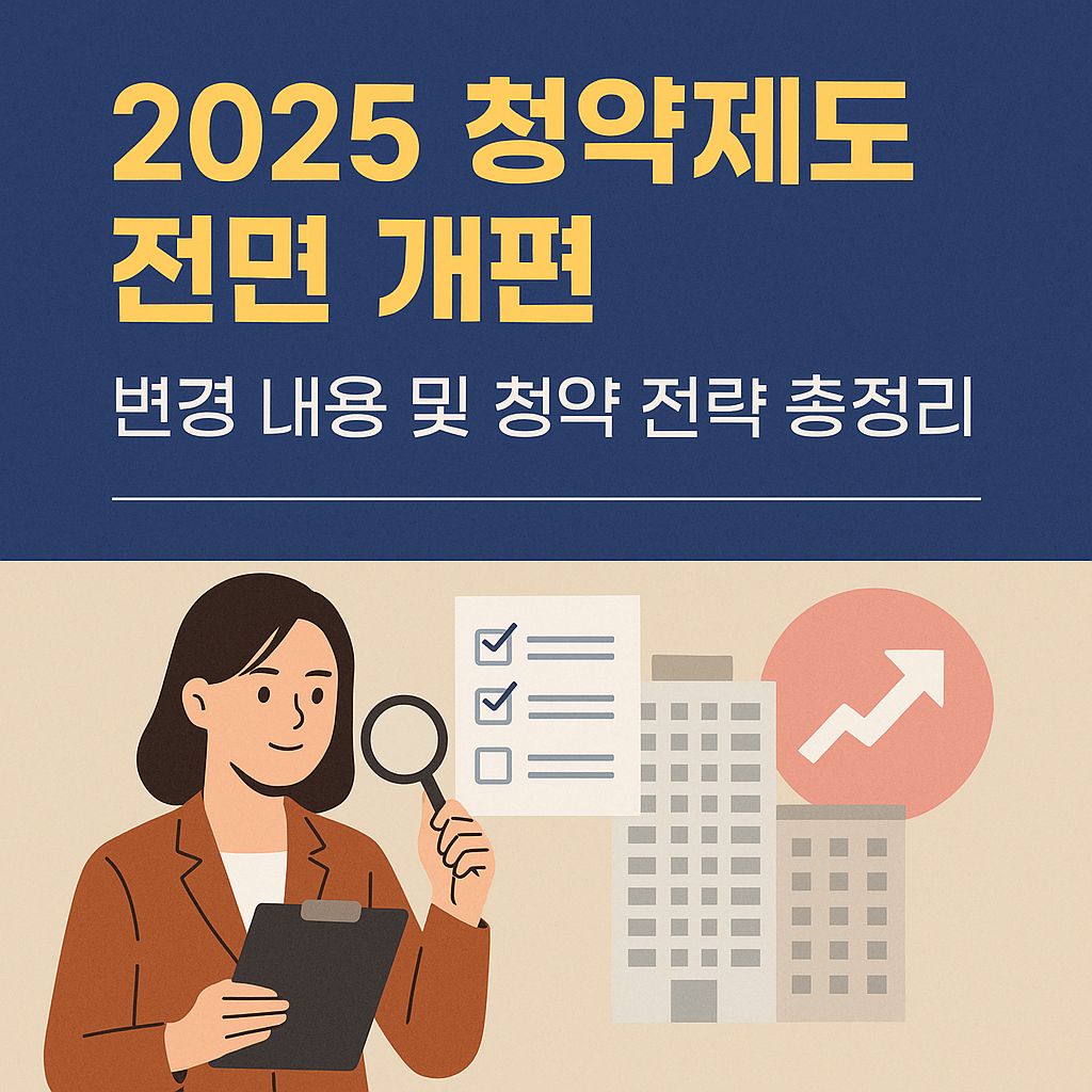 2025 청약제도 개편 총정리|무주택자·청년층을 위한 실전 전략과 가점제 완전 분석