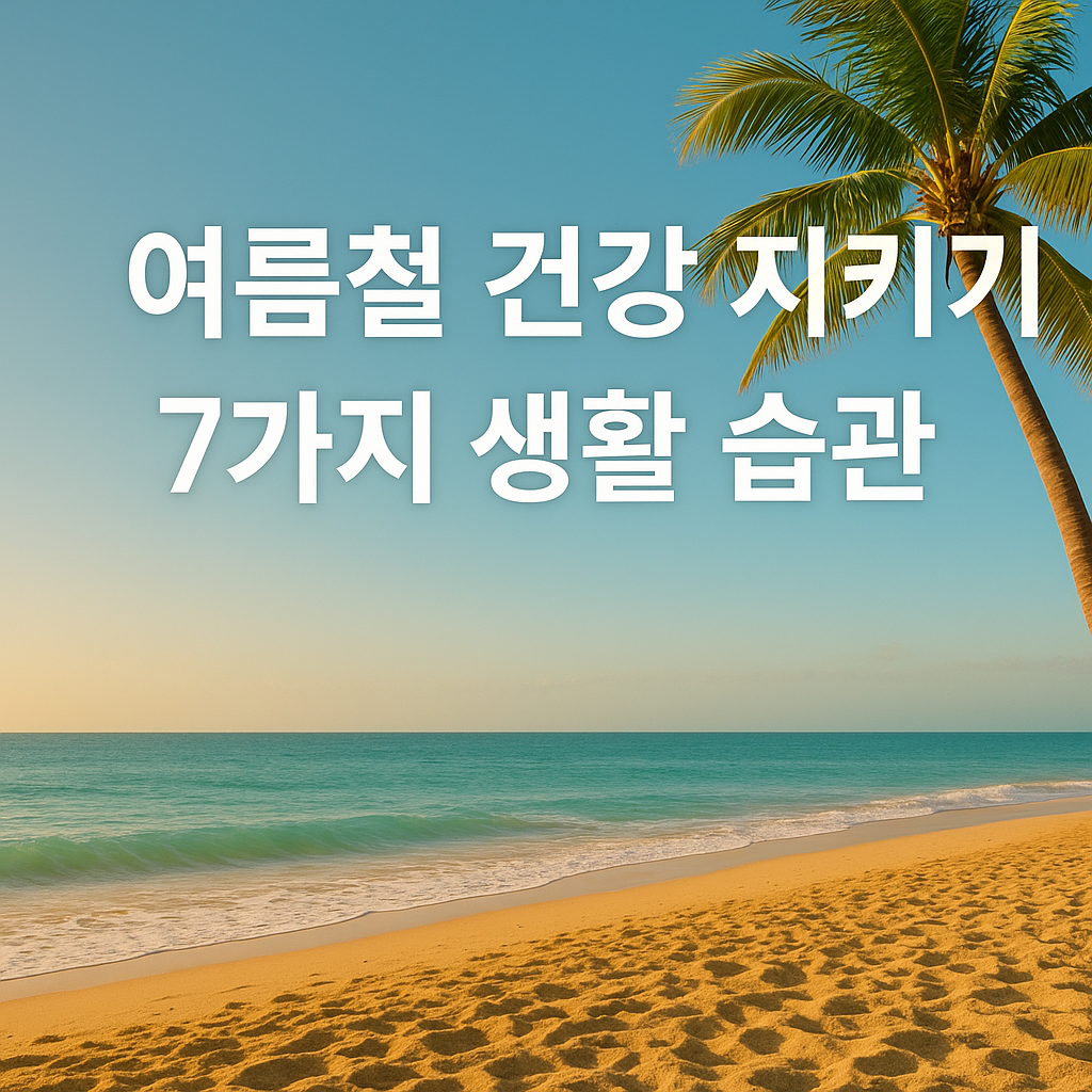 여름철 건강 지키는 법!
