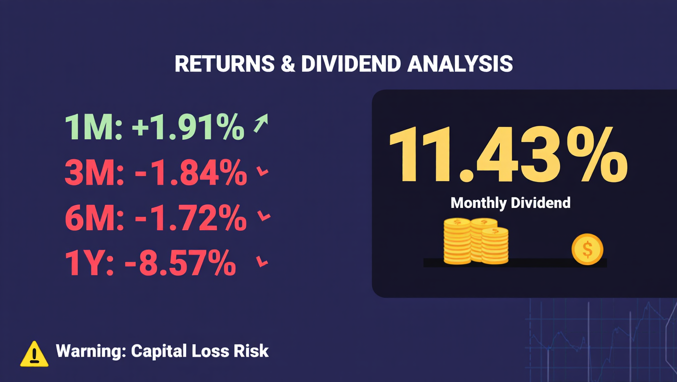 TIGER 30Y Returns Analysis: 2. 수익률 분석: RETURNS &amp; DIVIDEND