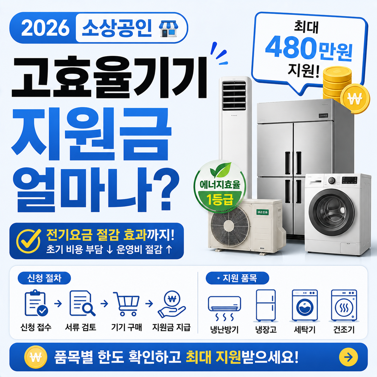 소상공인 고효율기기 지원금 안내 이미지