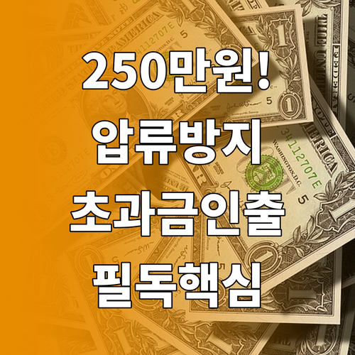 생계비 계좌 250만 원 보호 한도와..