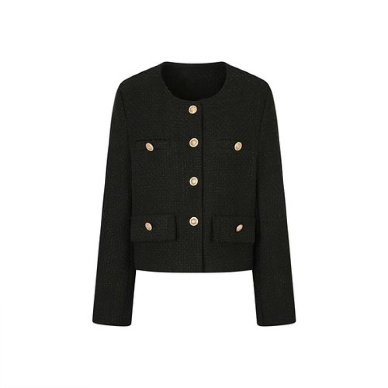 JJ지고트 베이직 골드버튼 트위드 자켓 GNAN0JK11