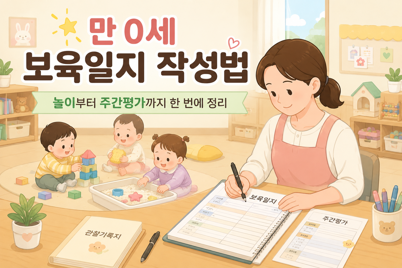 보육일지 작성법과 놀이 공간